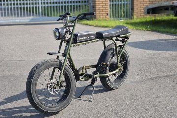 Fatbike rower elektryczny w stylu retro motocykla